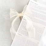 《再販》♥︎New color♥︎ 113 オーガンジーリボンのシンプルなポニーフック ivory