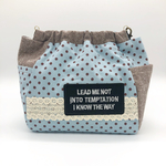 チョコミント風消臭マナーポーチバネポーチコスメポーチ 大きめサイズ