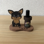 トールペイント  印鑑(シャチハタ)スタンド      チワワ(ブラックタン)