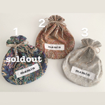 受注製作＊名入り刺繍ロゴ巾着ポーチ