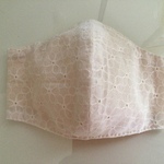 白　レース　コットン　夏　ワイヤー　ノーズワイヤー　上品　可憐　おしゃれ　女性用マスク　立体マスク　ずれない　大きめ