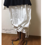 リネン　ドロワーズ紐付き　　ホワイト　