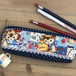 猫好きさんのペンケース♡ネイビー