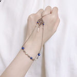  フィンガーブレスレット　【Pearl Blue】