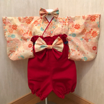 ❤️ハンドメイドベビー袴❤️  ヘアリボン付き