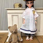 復刻版初代リカちゃん＊マリンワンピとパイナップルキャンディのブローチ