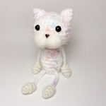 【再販】ゆめかわいいフワフワ白色の可愛いねこぴ【キーホルダー可】