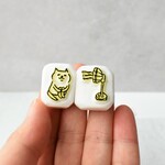 扇風機とおだし meganehankoの猫はんこセット