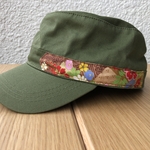 和パッチ　キャップ　〜オリーブ〜