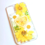 <送料無料> ミニひまわりとハートレモンビオラノースポールiPhone/スマホケース