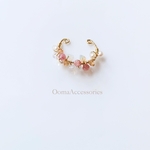 色々な天然石を集めたつぶつぶイヤーカフ