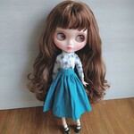 322.※単品※青のロングスカート※ブライスアウトフィット※1/6ドール服