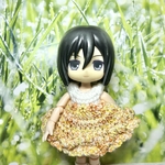 【SALE】オビツ11 オビツろいど　ねんどろいど　あまむす　👗　ダブルフリル　半袖ワンピース　👗