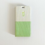 クリームソーダのiPhoneケース (手帳型 / ベルトなし / ストラップ対応 / ウッド調 / バイカラー)
