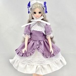 D-13【送料無料】【ジェニー サイズ ドール服】紫陽花ワンピース
