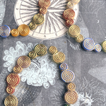 【6コセット】JIRI＊IVANA#czech beads#チェコビーズspiral16✖️11㎜　mix/bronze魔除のスパイラル