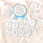🆕月齢ロゼット ♡ for BOY ブルー＆シルバー