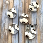 ♡再販5【ビーズ】monochrome sunflower paint beads
