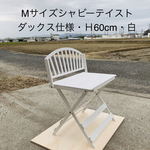 Mサイズシャビーテイストダックス仕様D 35cm・Ｈ60cm【白】