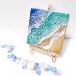【一点限定】海レジン miniキャンバス ~sun blue~