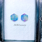 ꫛꫀꪝ✧‧˚ 海 深海 ポイント hexagonal ピアス イヤリング 