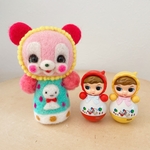 『羊毛フェルト』babyくまちゃん🐻起き上がりこぼし風