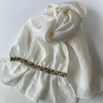 【 SUMMER SALE】favoricco　◆The wind in the shade of a tree◆　リネンUVカット接触冷感さらさら快適ストール
