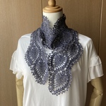 シルクリネンのパイナップル模様ミニストール