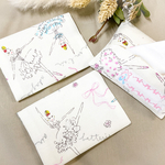 柄特化♡ミニポケットティッシュケース    バレリーナ柄（アイボリー）　バレエシューズのお名前シール付き