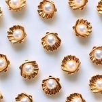 No.56🐚パールシェル、ゴールド、8個組、1セット