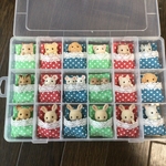 【新柄】シルバニア　赤ちゃん　ベッド　布団　ケース　収納　カラフル水玉柄