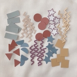 くすみカラー　幾何学柄　フレークシールつめあわせ