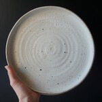 白マット釉丸皿