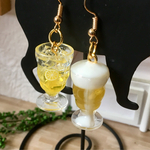 ミニチュア ビールとレモンサワーのピアス or イヤリング