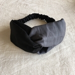 クロスターバン　黒リネン×グレーリネン
