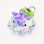 大きめ🐙めんだこズ♪紫陽花【パープル】チャームストラップ
