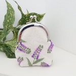 【値下げ】秋☆ヤマゴボウの刺繍がま口