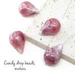 再販✨Purplish red(4pcs)Candy drop beads