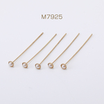 M7925  60個  デザインピン パールピン 0.6×30mm ゴールド 6×（10ヶ）