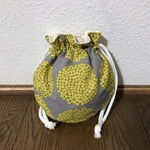 北欧　お花のまんまる巾着