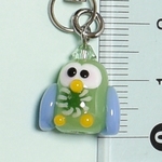トンボ玉(フクロウ小)のストラップ「１９－３５さん用」