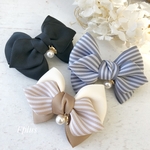 《バレッタ♡トリプルリボン♡大人可愛い》バレッタリボン　小さめバレッタ