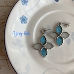 紫陽花のアクセサリー　ピアス・イヤリング　ステンドグラス