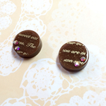 再販✖︎2！GOLD英字☆チョコピアス