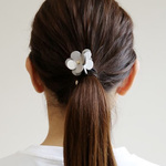 PONPONヘアゴム シルバー