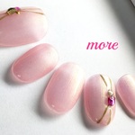 シンプルネイル♪パールピンクネイルチップ