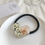 【今だけ送料無料】.*･ﾟブリザーブドフラワー×薔薇(ヌードピンク) レジン ヘアゴム.ﾟ･*.