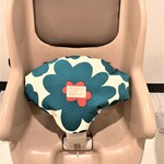 ベビー用ショッピングカートカバー・リバーシブル 北欧調花柄green×ブラック