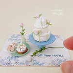 アイシングバラの3段ショートケーキセット