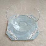 手刺繍コースター レース模様